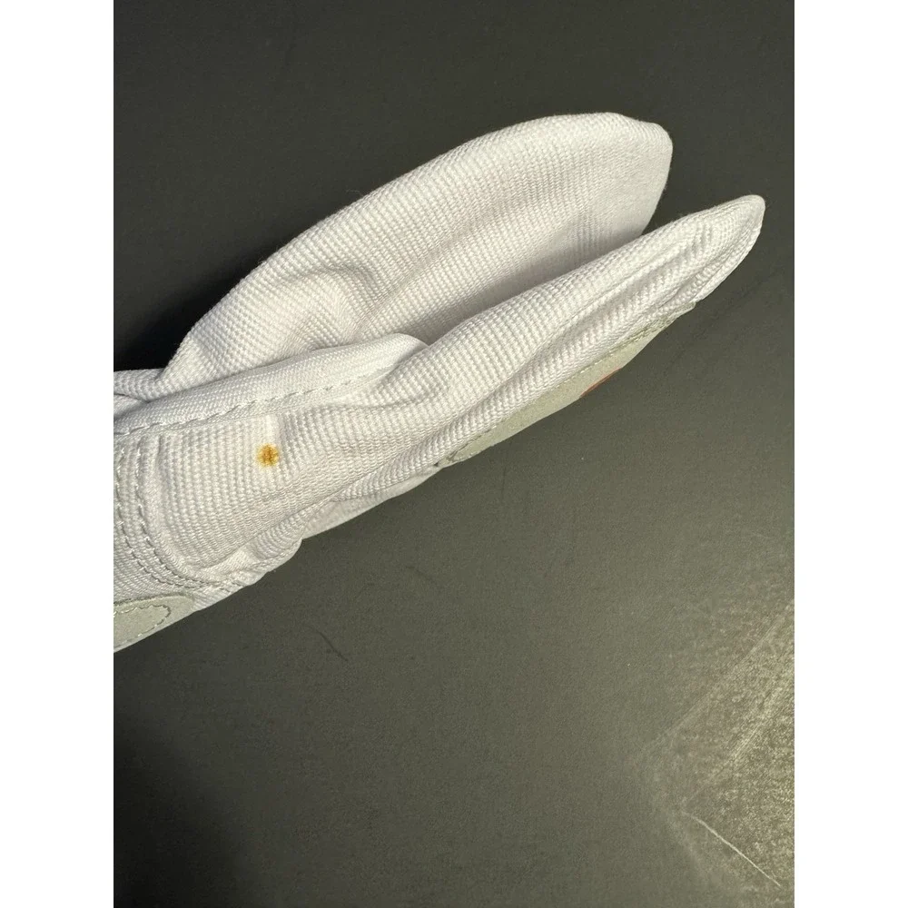 Girls White Ballet Slippers Canvas Dance Shoes Child 13M New Minor Stains